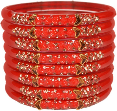 Metamo Glass Bangle Set(Pack of 8)