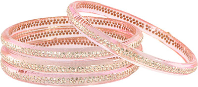 STYOLLO Glass Zircon Bangle Set(Pack of 4)