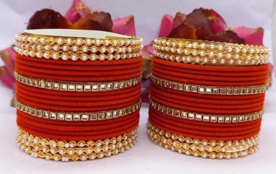 CHURA KING Alloy Pearl Bangle Set(Pack of 10)