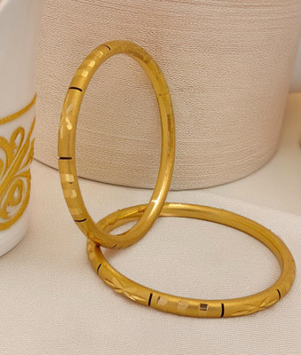 Jewels Kafe Brass Gold-plated Bangle Set(Pack of 2)
