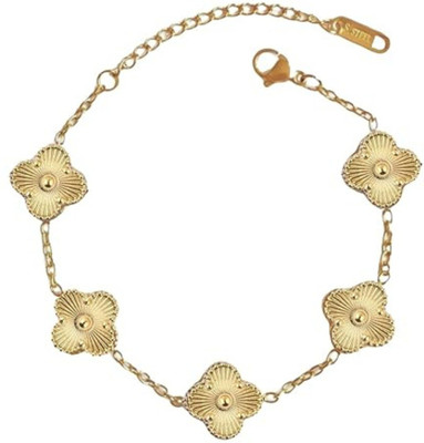 salve Stainless Steel Cubic Zirconia Gold-plated Bracelet