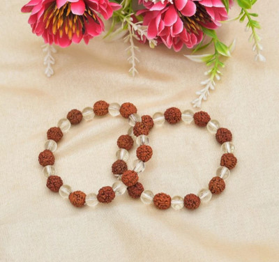 Rudraksham Crystal, Rudraksha Bracelet(Pack of 2)