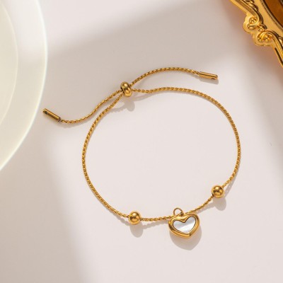 MYKI Stainless Steel Gold-plated Charm Bracelet