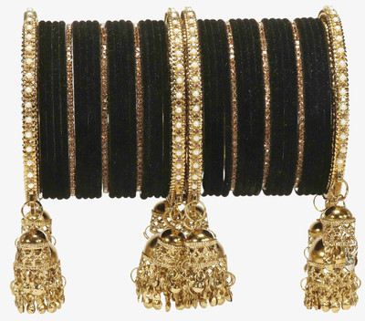 GLIKA Metal Zircon Gold-plated Bangle Set(Pack of 42)