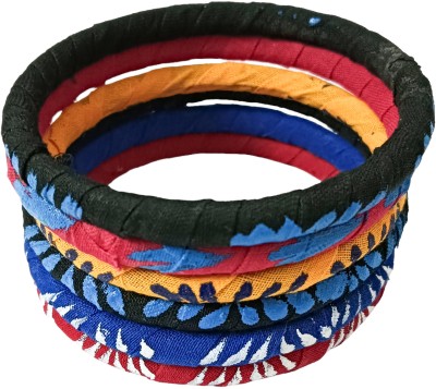 Soundarya boutique Fabric Bangle Set(Pack of 6)