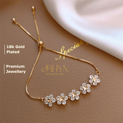 ABHYN Crystal Zircon Gold-plated Charm Bracelet