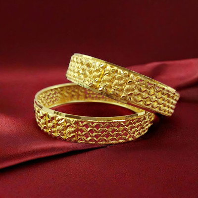 Maa Matangi Enterprises Alloy Gold-plated Bangle Set(Pack of 2)