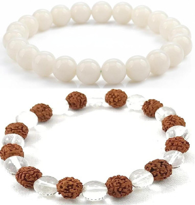 HouseOfCommon Crystal, Rudraksha Bracelet(Pack of 2)