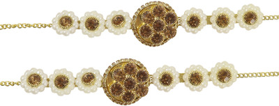 ZULKA Metal Zircon Bangle Set(Pack of 2)