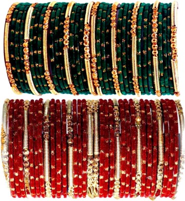 Suhagan Glass Bangle Set(Pack of 68)