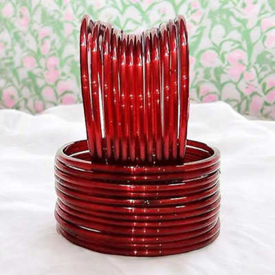 Shuhagini Glass Bangle Set(Pack of 10)