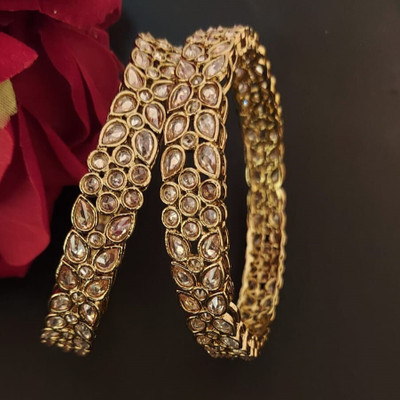 Raddhi Jewels Brass Gold-plated Bangle Set(Pack of 2)
