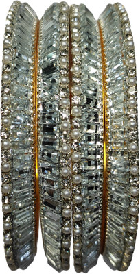 StyleNine Brass Cubic Zirconia Bangle Set(Pack of 2)