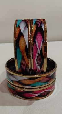 Arwazmind Glass Bangle Set(Pack of 4)