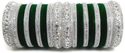 RENOY Metal, Plastic Zircon Silver Bangle Set(Pack of 36)