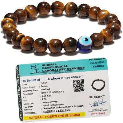 VIBESLE Stone, Tiger's Eye, Evil Eye Crystal Bracelet