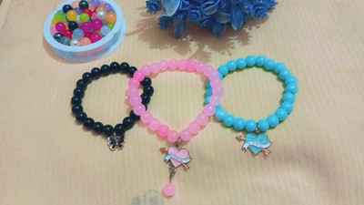 AVGO Glass Beads Bracelet(Pack of 3)