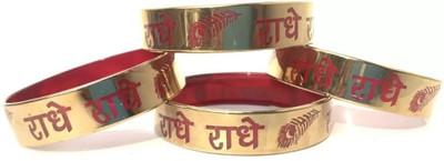 BRIJBAZAAR Glass Gold-plated Bracelet Set(Pack of 4)
