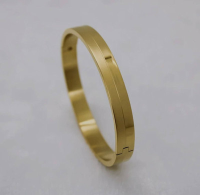 GORASH CREATION Stainless Steel Gold-plated Kada