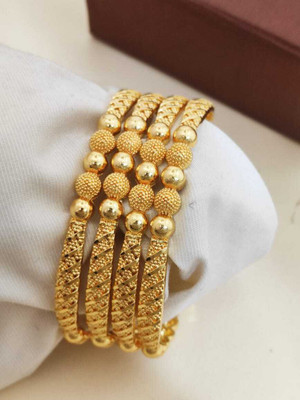 Kriva Trading Alloy Gold-plated Bangle(Pack of 4)