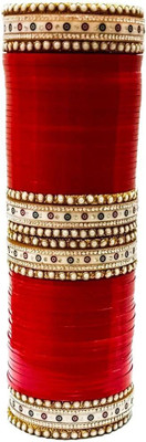 ishika Metal, Plastic Pearl Gold-plated Chudas(Pack of 2)