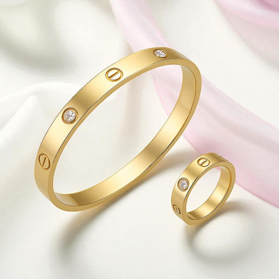 brado jewellery Brass, Copper, Alloy Gold-plated Bangle Set