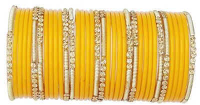 LYBASHINE Glass Cubic Zirconia Gold-plated Bangle Set