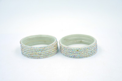 Shizubi Enterprisez Glass Zircon Bangle(Pack of 10)