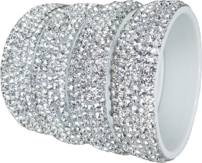 MUQQI Plastic Cubic Zirconia Kada(Pack of 4)