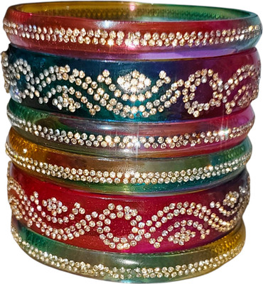 iq traders Glass Kada(Pack of 6)