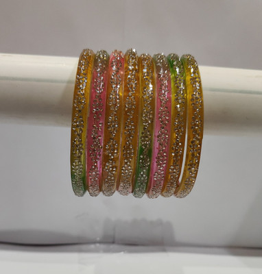 Shanvi Glass Beads Kada(Pack of 8)