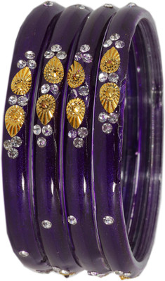 ZULKA Glass Bangle Set(Pack of 4)