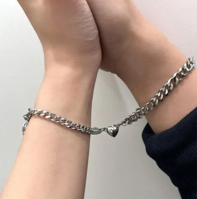Teeragaj Alloy Silver Bracelet Set(Pack of 2)