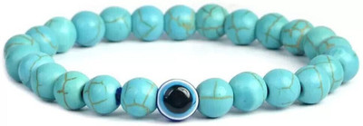 Multiagate Stone Beads, Agate, Turquoise Bracelet