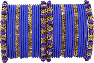 ZULKA Metal Zircon Bangle Set(Pack of 36)