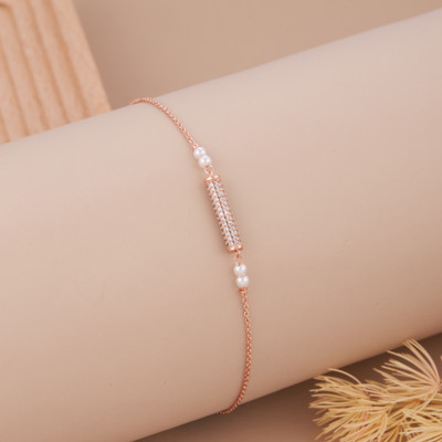 GC PREMIUM JEWELLERY Brass Cubic Zirconia Gold-plated Bracelet