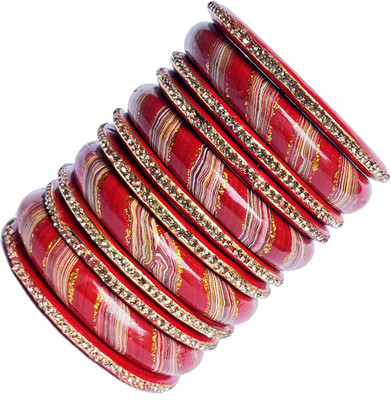 Lahthi Wala Lac Bangle Set(Pack of 10)