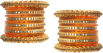 STARLIGHT Plastic Zircon Gold-plated Bangle Set(Pack of 2)