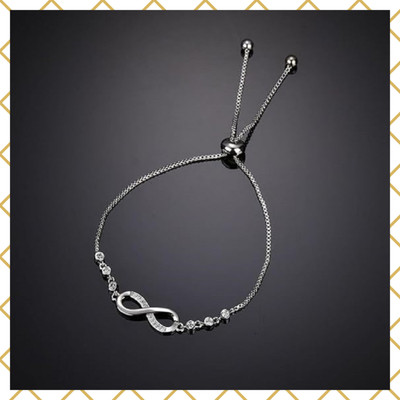 Vembley Alloy Cubic Zirconia Silver Bracelet