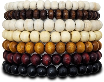 BOHENOOR Wood Bracelet Set(Pack of 6)