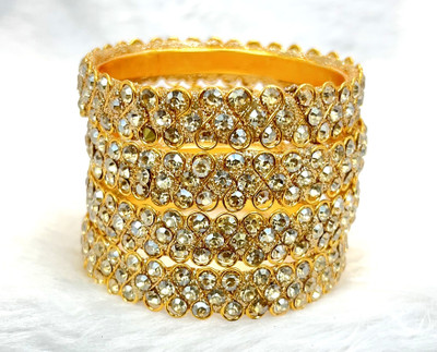 FineB Alloy Gold-plated Bangle Set(Pack of 4)