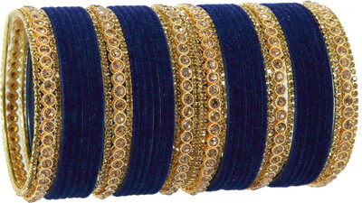 ZULKA Metal Zircon Bangle Set(Pack of 42)