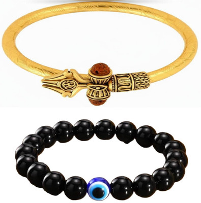 IKONKARR Stone, Evil Eye, Stainless Steel Bracelet(Pack of 2)