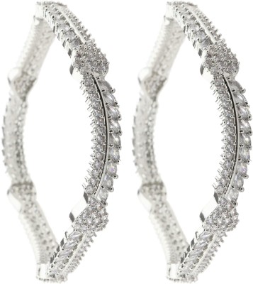 NMII Metal Diamond, Zircon Kada(Pack of 2)