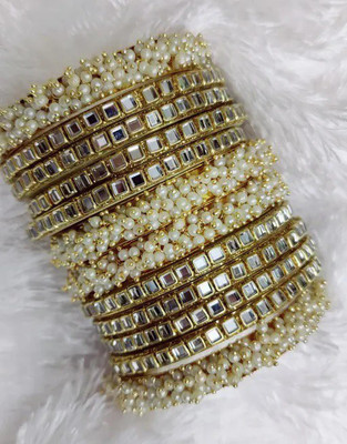 Rajwadi Plastic Pearl Bangle Set(Pack of 12)