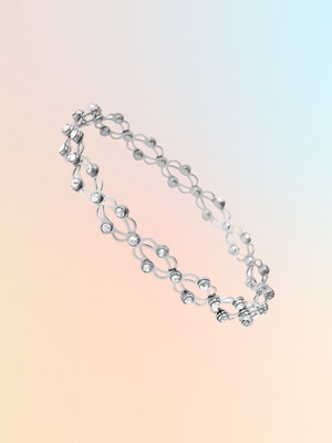 RKB SALES Alloy Cubic Zirconia Silver Bracelet