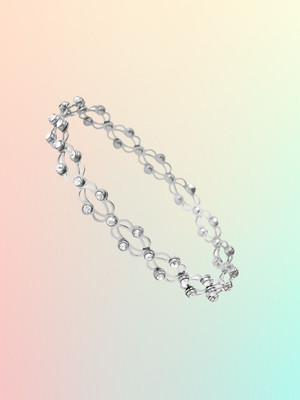 KIVORA Alloy Cubic Zirconia Silver Bracelet