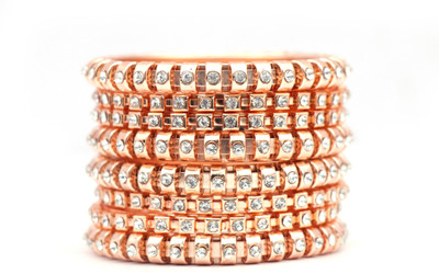 NAVMAV Metal Crystal Kada(Pack of 8)