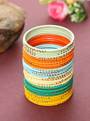 AATMANA Brass Bangle Set(Pack of 10)