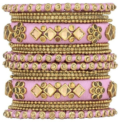 Manasi Alloy Gold-plated Bangle Set(Pack of 2)